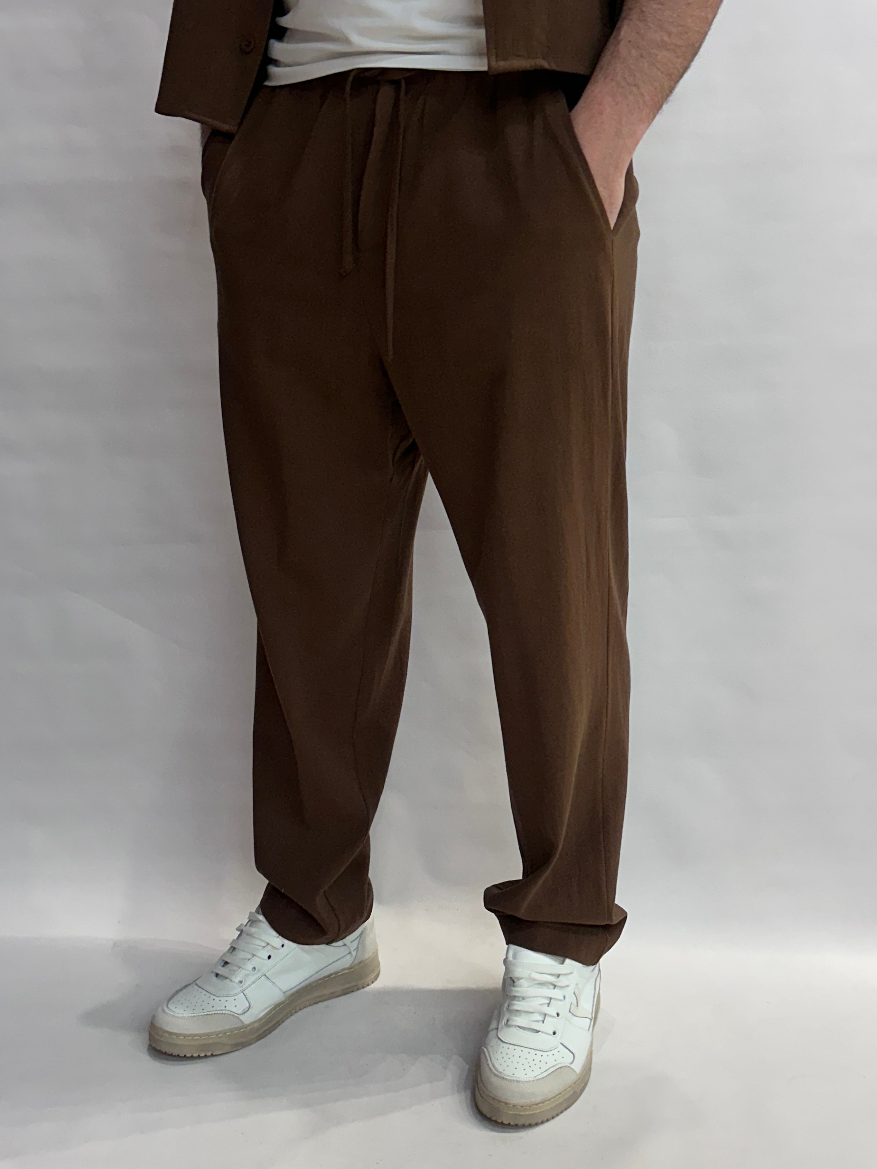 Pantalone IMPERIAL morbido di gamba, con coulisse in vita, disponibile anche con camicia in coordinato - COD: P89793XY12