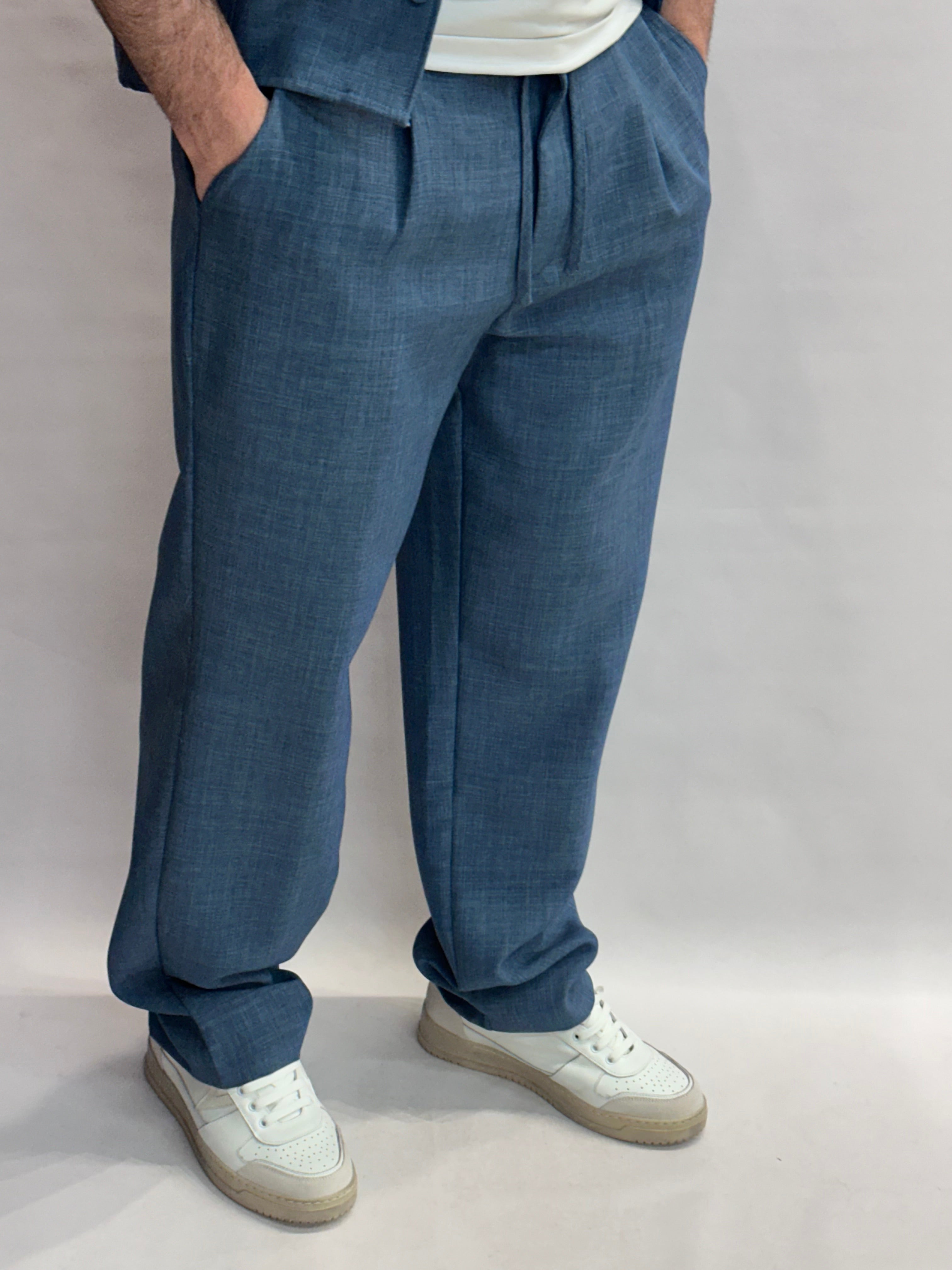 Pantalone IMPERIAL molto morbido di gamba, con coulisse in vita, disponibile anche con camicia in coordinato - COD: P89793YPH1