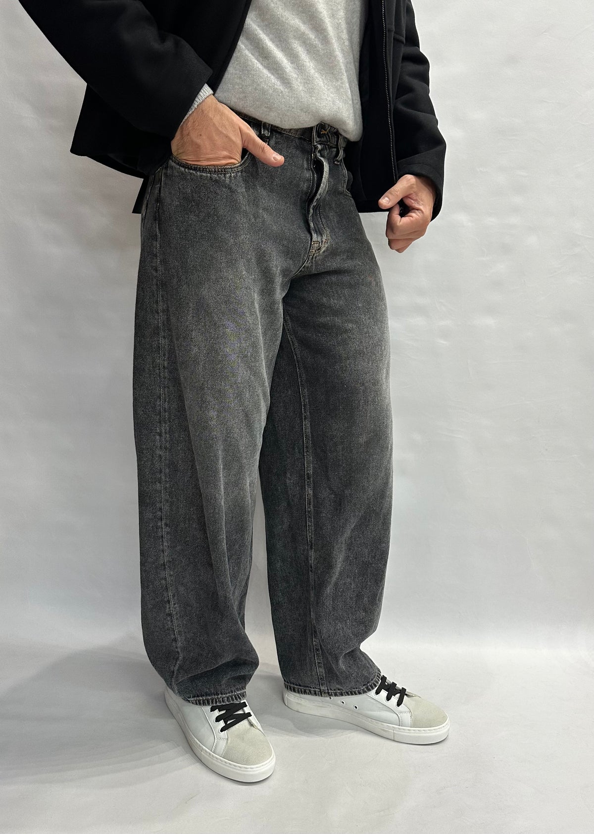 Jeans IMPERIAL 100% Cotone modello baggy, gamba rilassata, vita alta con lavaggio effetto vissuto - COD: PE8DMBDW5T