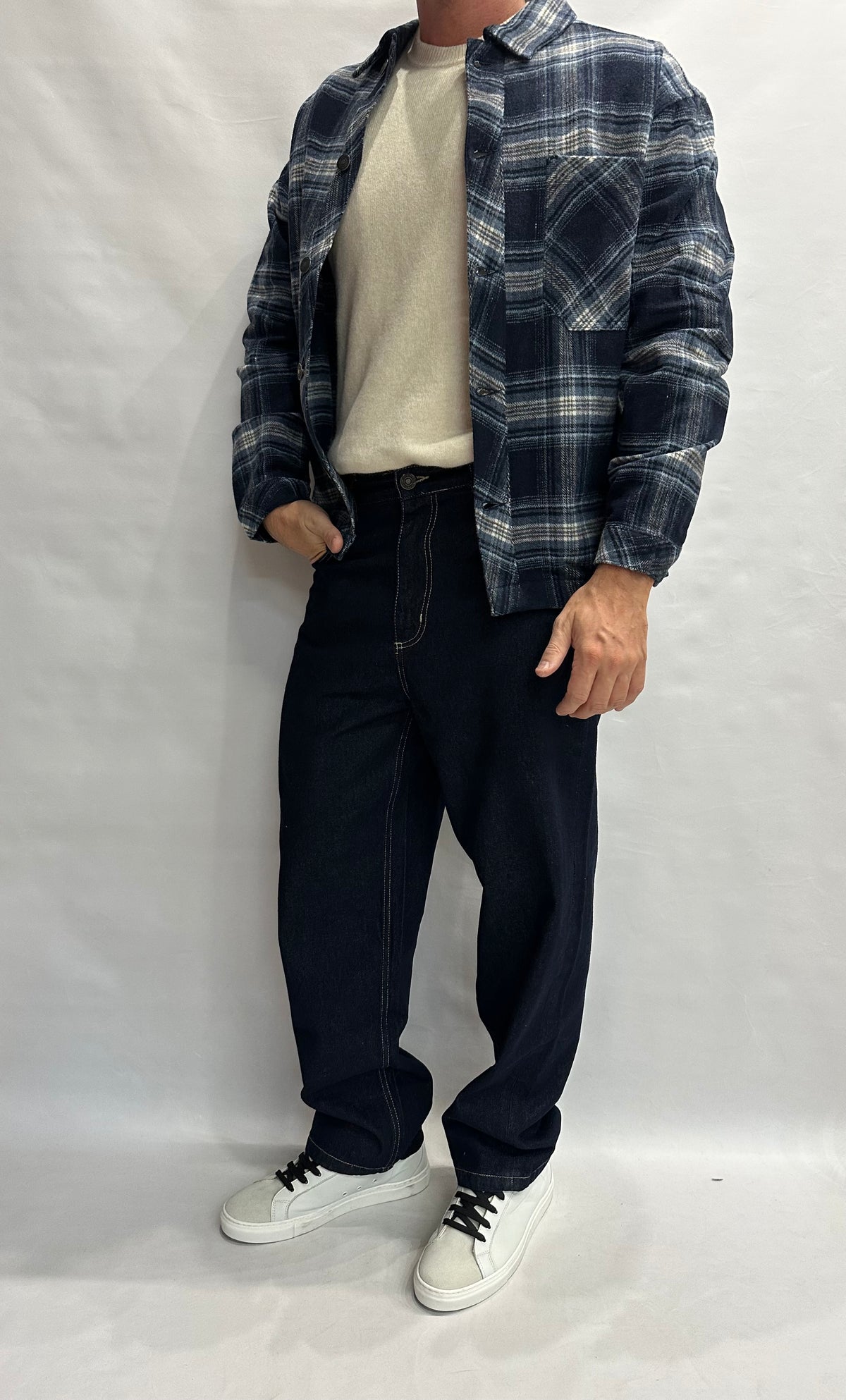 Jeans IMPERIAL 100% Cotone modello baggy, gamba rilassata, Blu Scuro - COD: P86016001