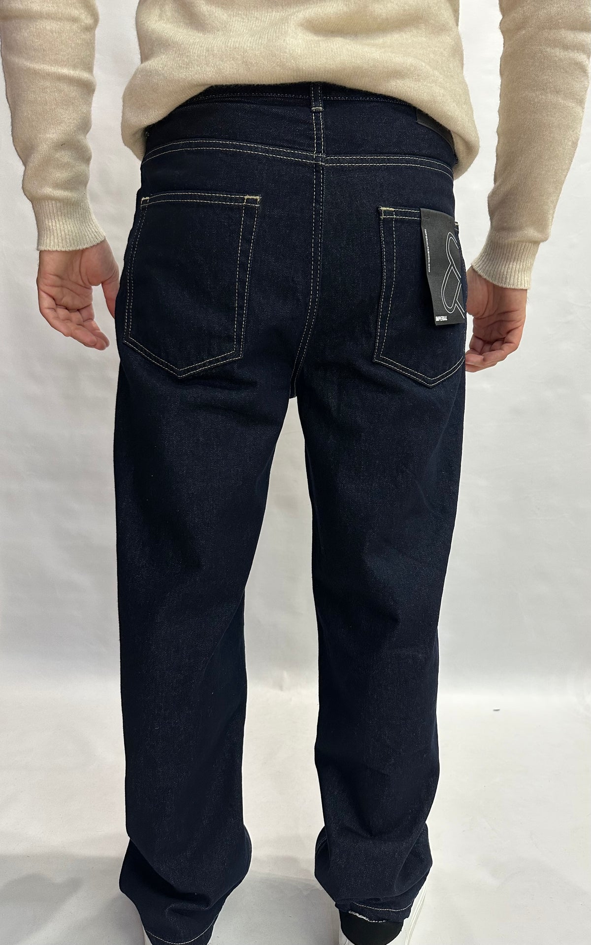 Jeans IMPERIAL 100% Cotone modello baggy, gamba rilassata, Blu Scuro - COD: P86016001