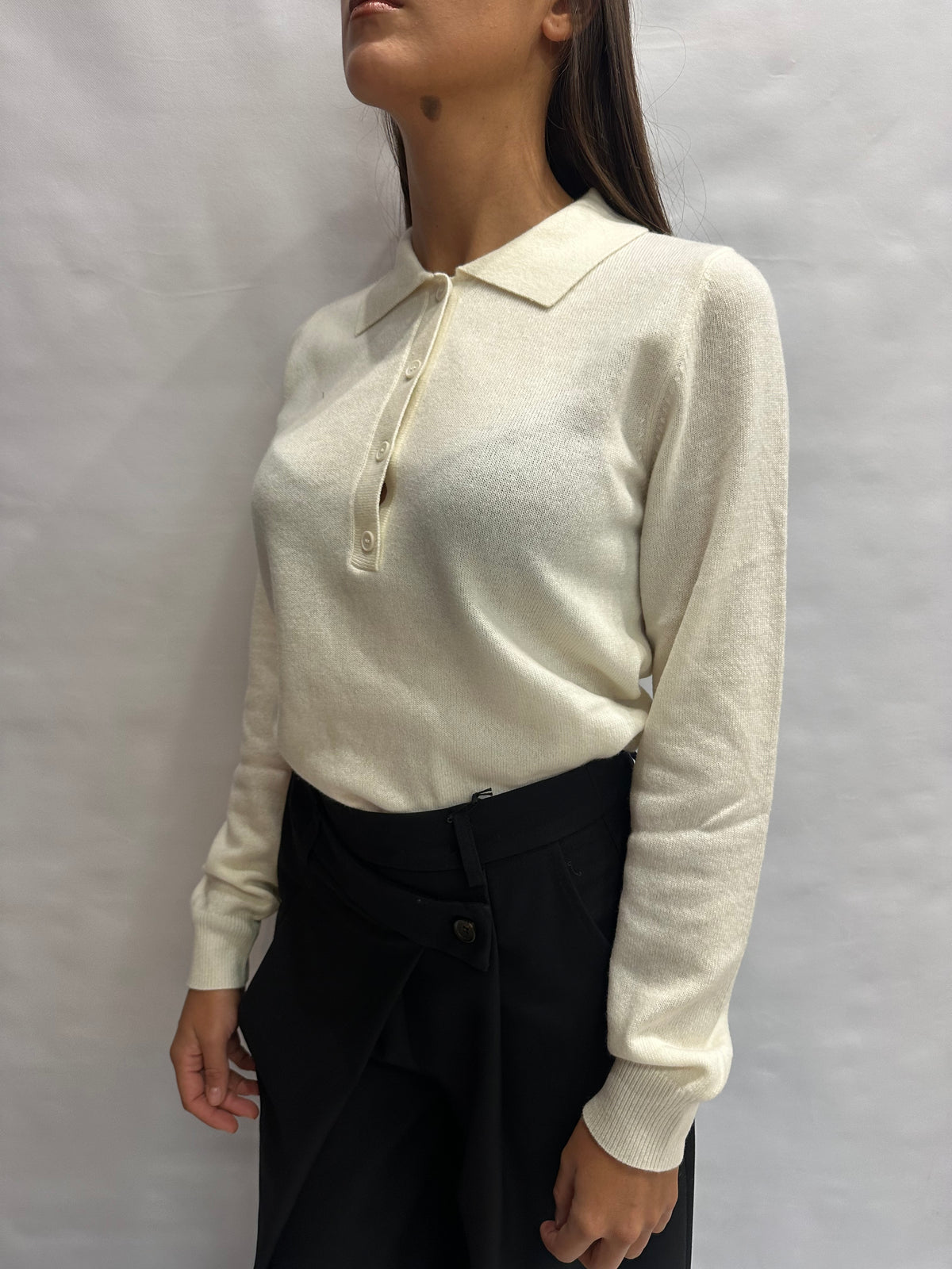 Polo TENSIONE IN 100% Lana a manica lunga - COD: WL1028