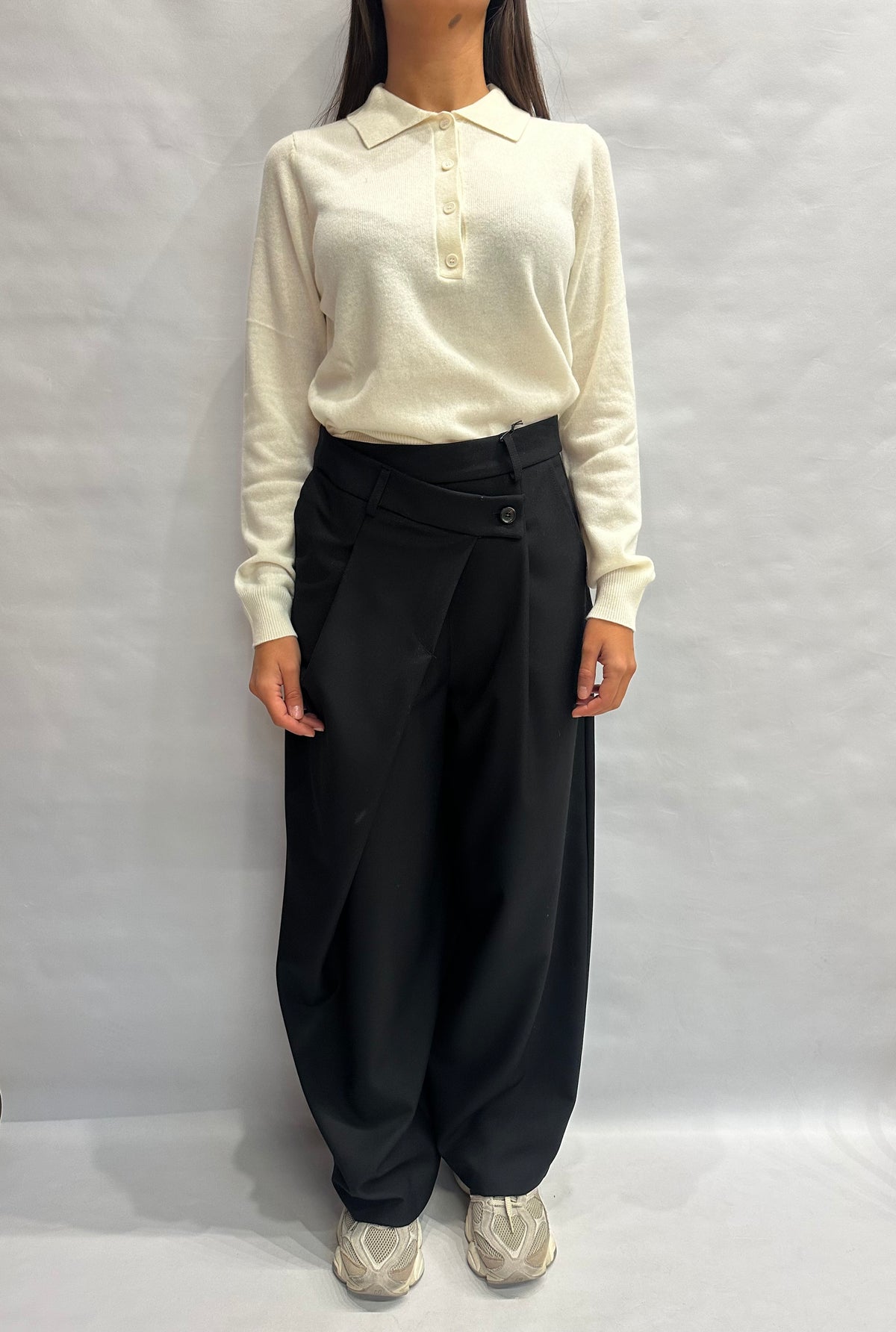 Polo TENSIONE IN 100% Lana a manica lunga - COD: WL1028