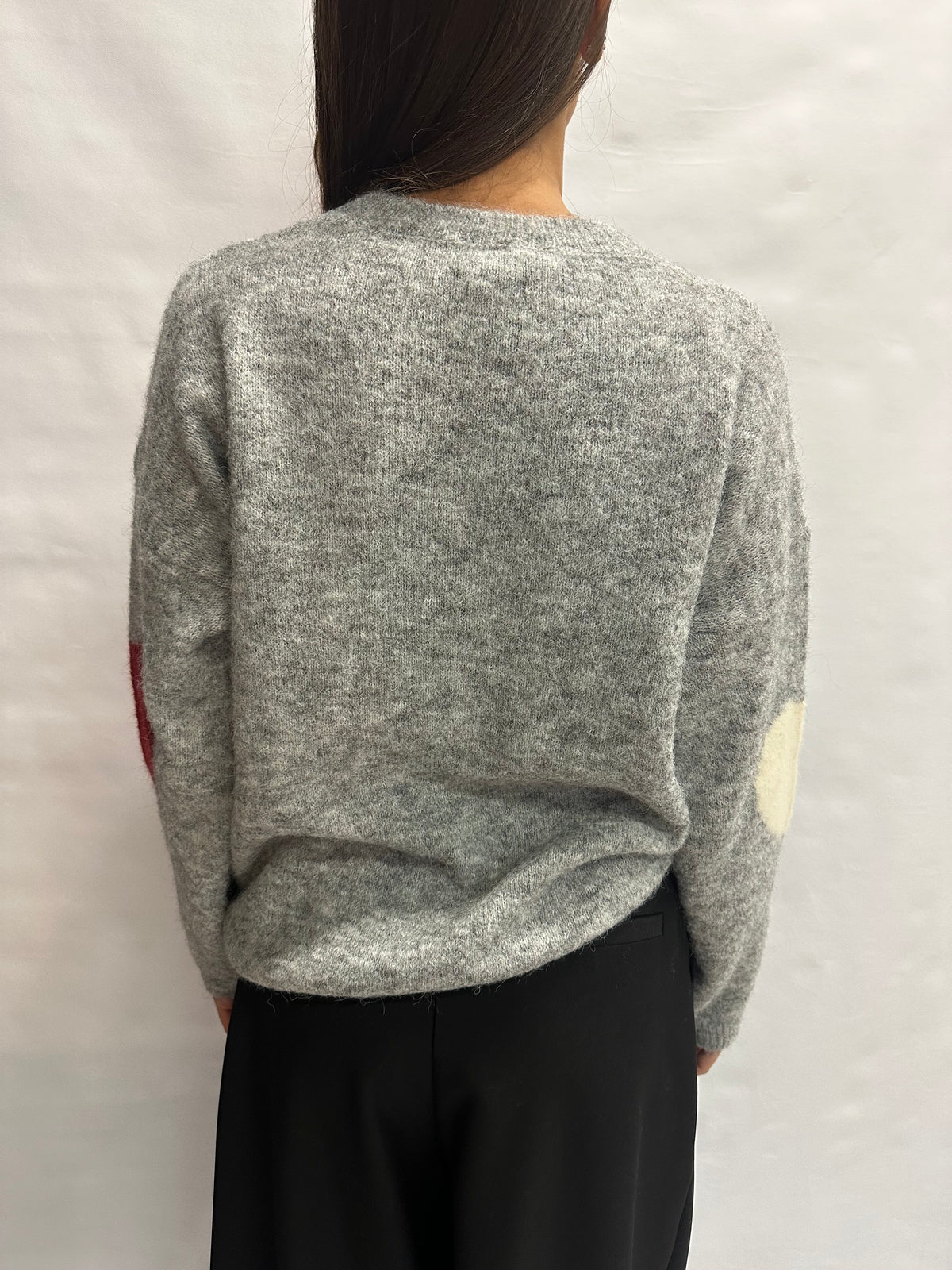 Maglione BLUEJOINT regular con cuori variante Grigia, COD: M94095