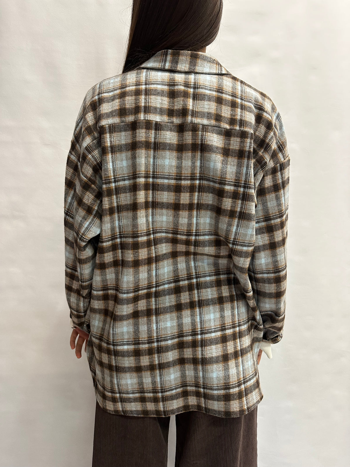 Camicia TENSIONE IN morbida con trama scozzese e taschino frontale ricamato - Cod: W26CA14