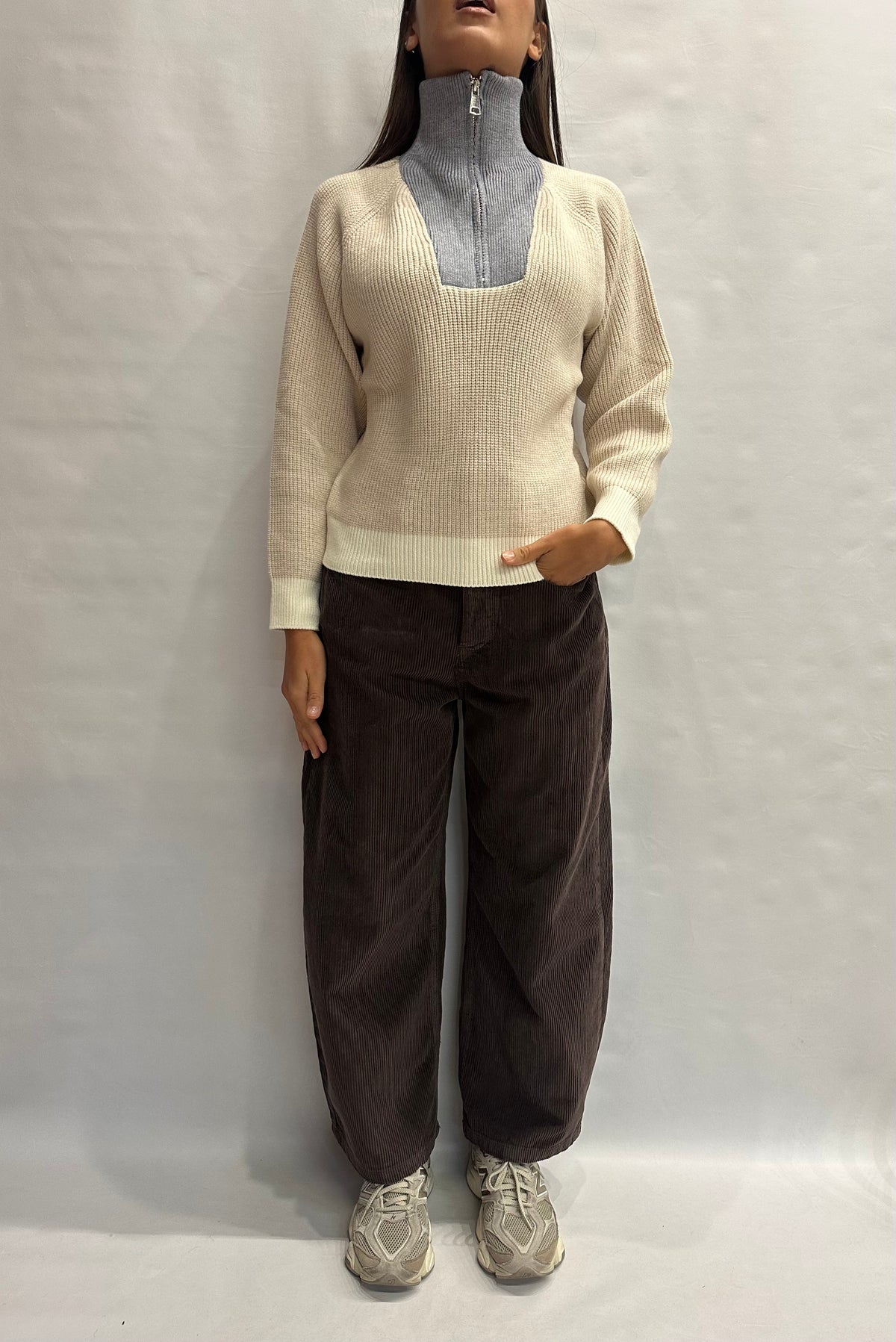 Maglione BLUEJOINT con zip parziale, COD: M94087