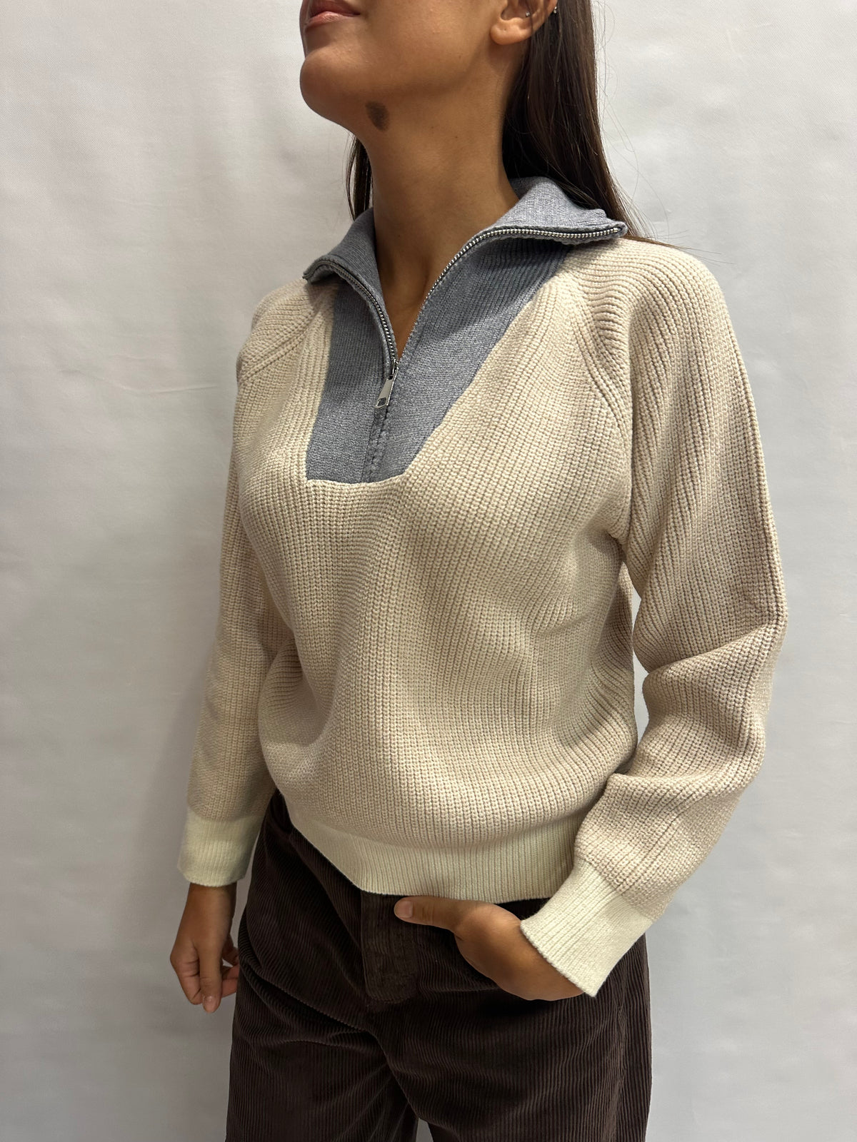 Maglione BLUEJOINT con zip parziale, COD: M94087