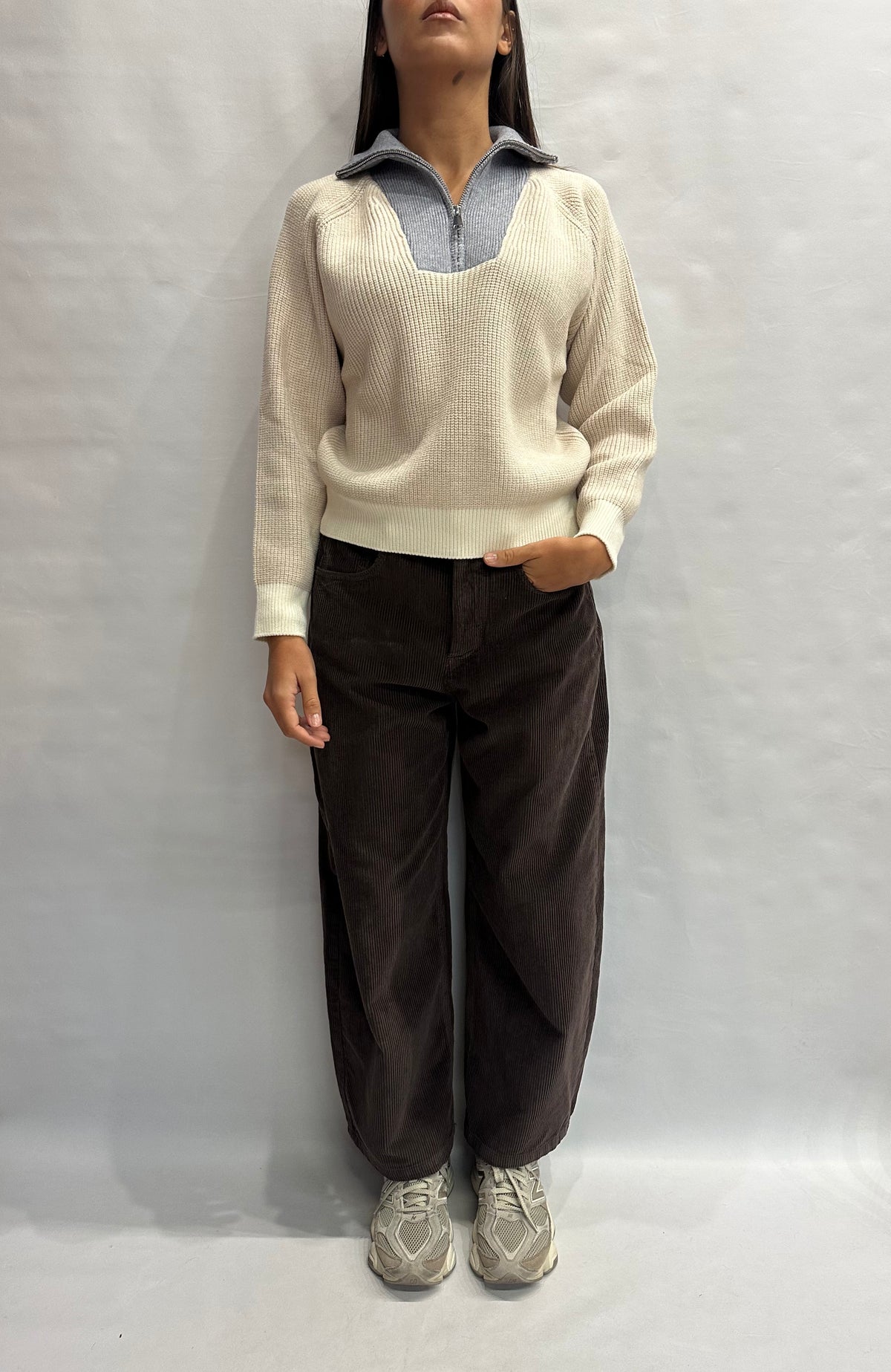 Maglione BLUEJOINT con zip parziale, COD: M94087