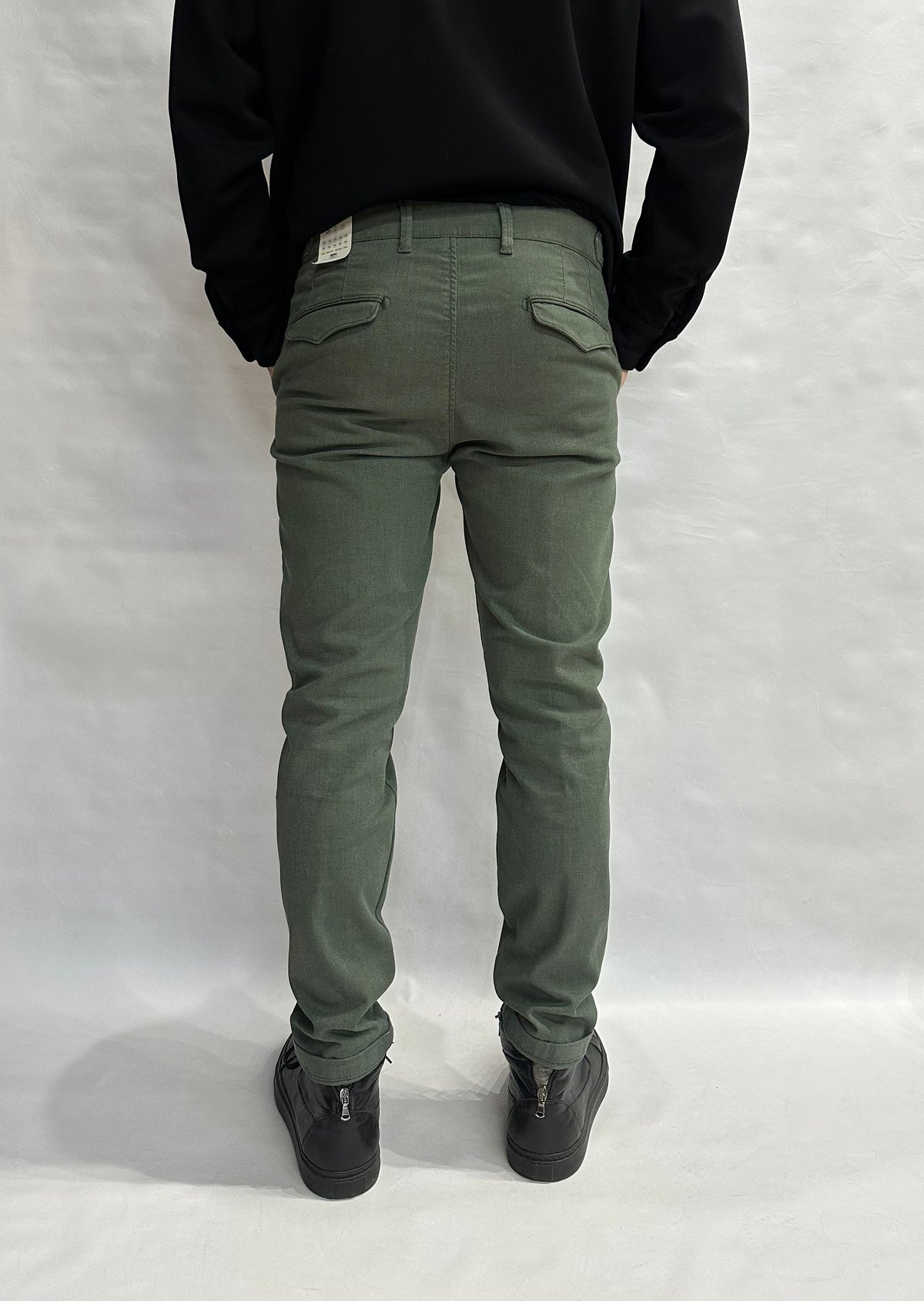 Pantalone BERNA modello chino in tessuto operato - COD: 252150369