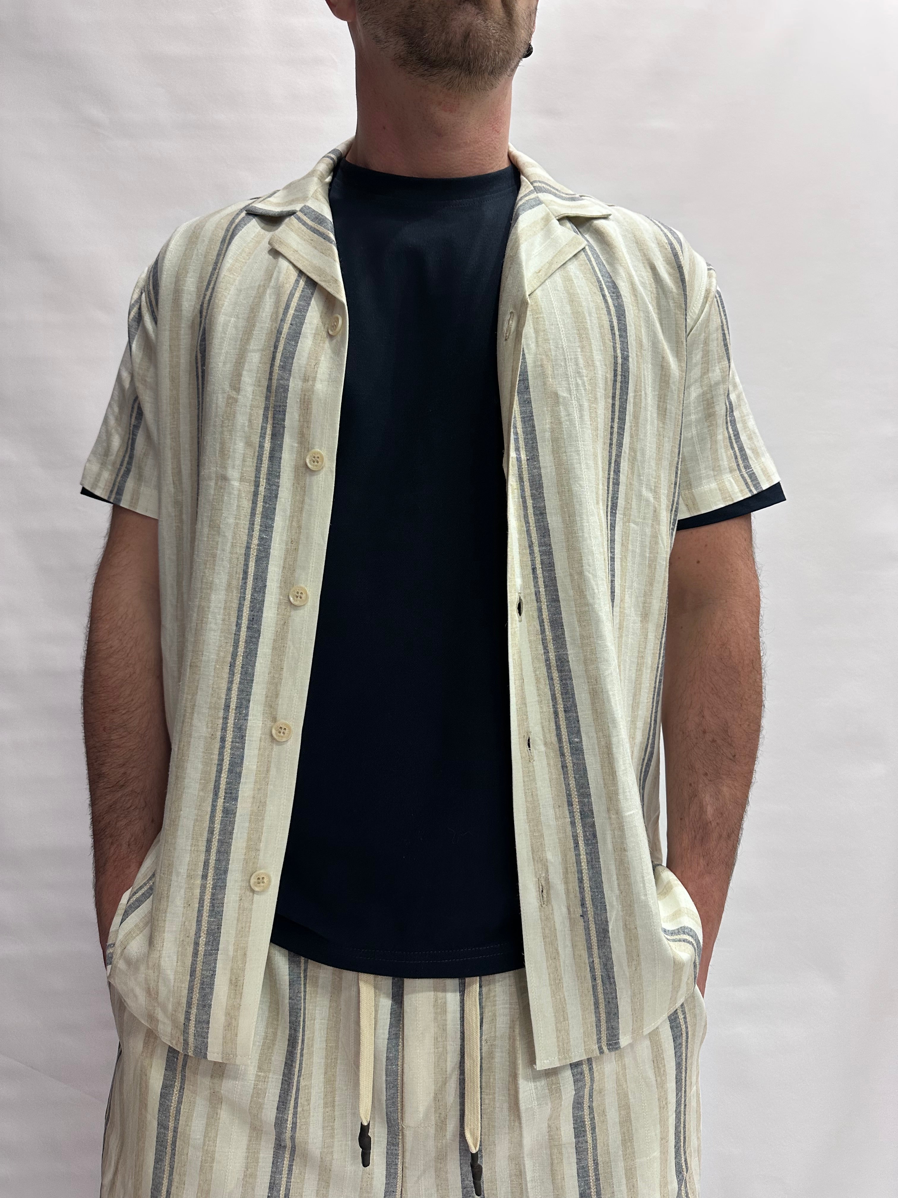 Coordinato BL11 leggero trama a righe irregolari, COD: 05BL26243 E 05BL26253