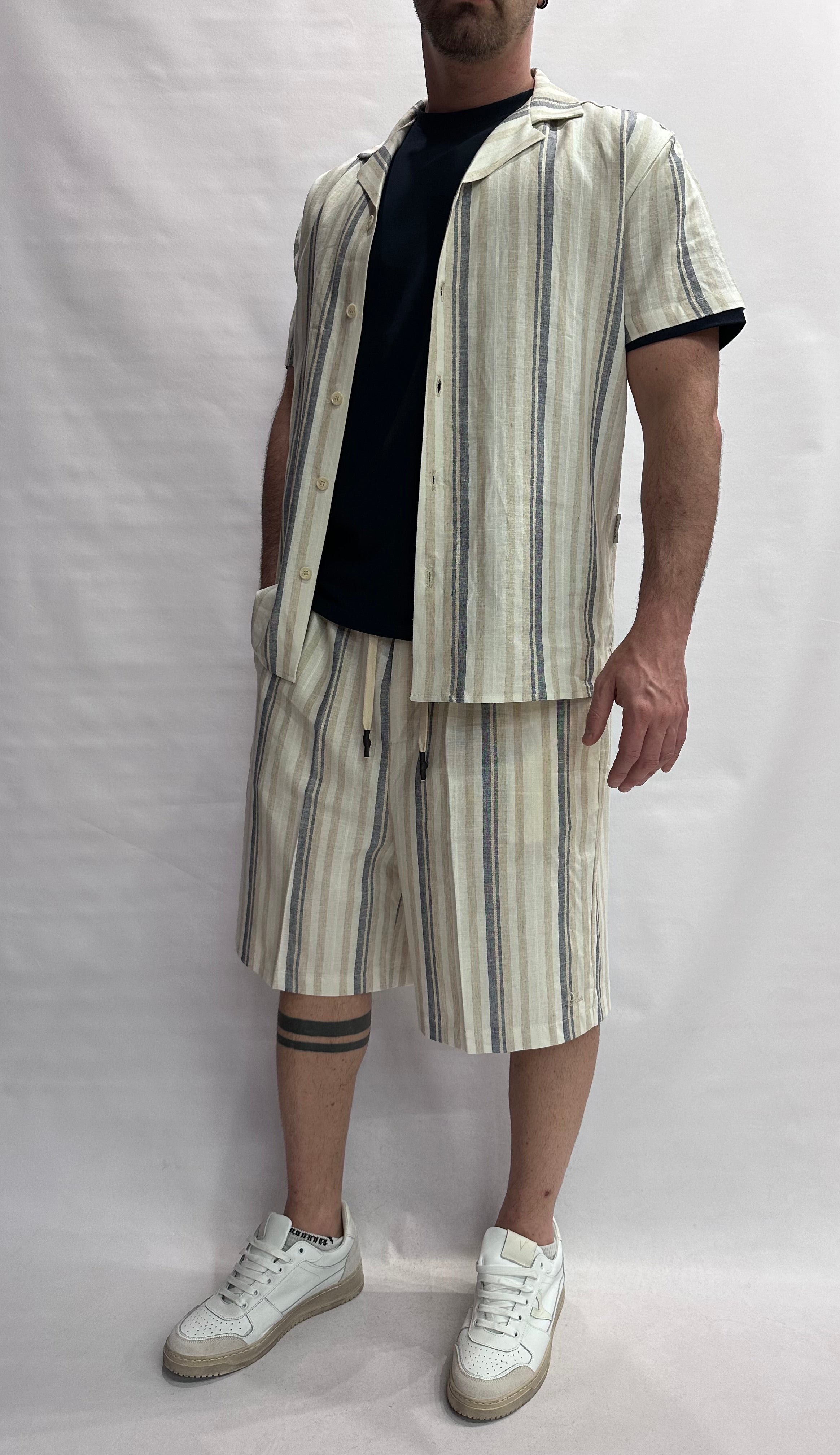 Coordinato BL11 leggero trama a righe irregolari, COD: 05BL26243 E 05BL26253