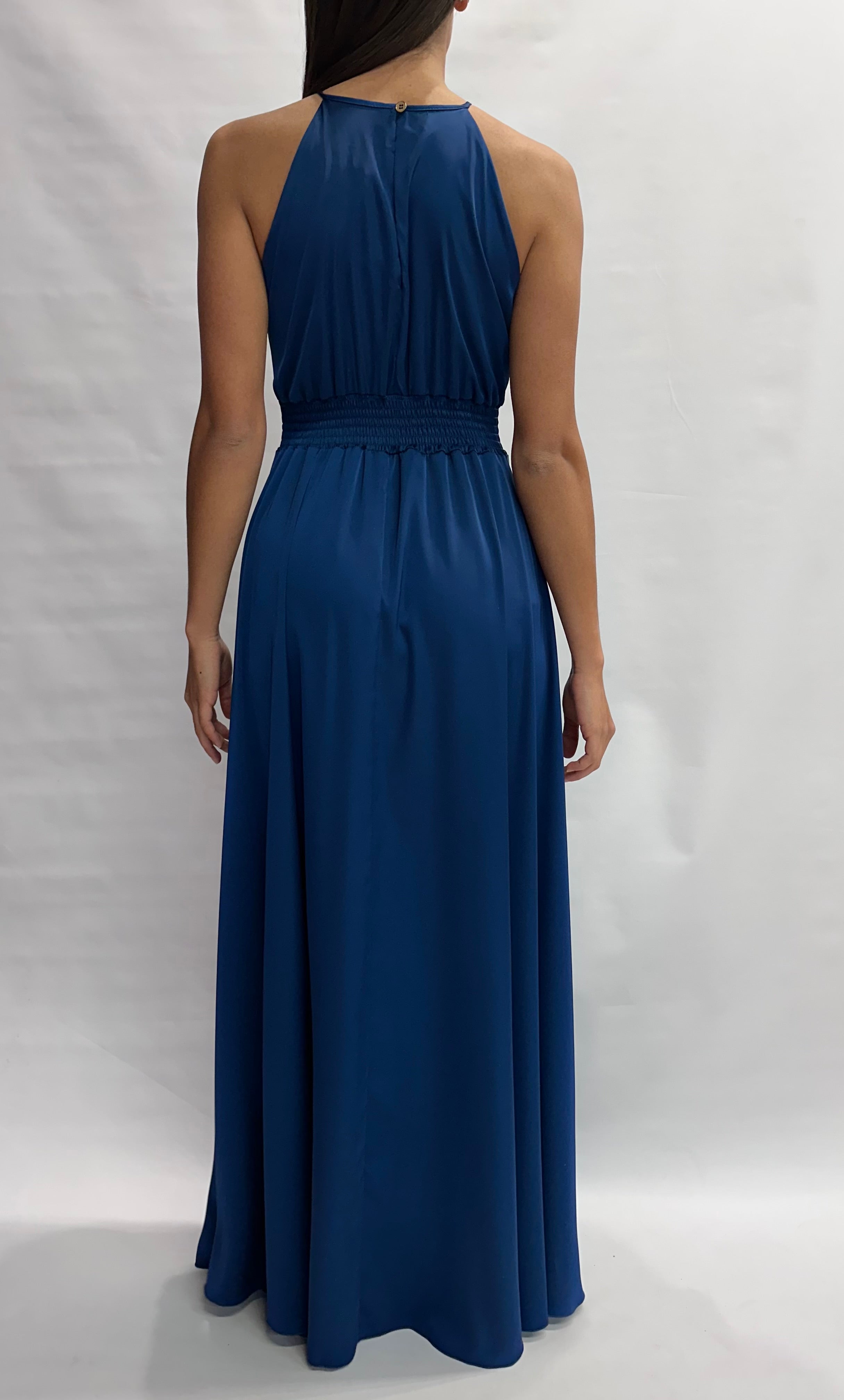 Abito RINASCIMENTO lungo in raso, con scollo all'americana - COD: CFC0129611003