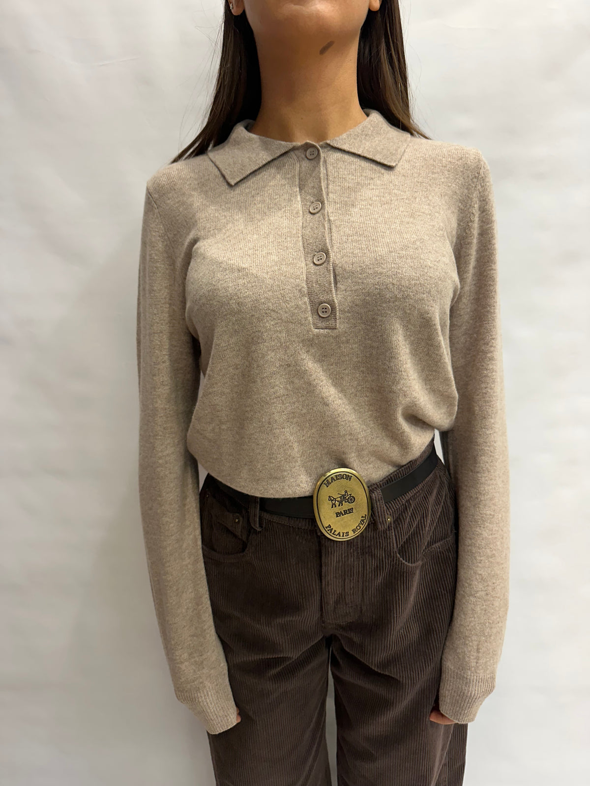 Polo TENSIONE IN 100% Lana a manica lunga - COD: WL1028