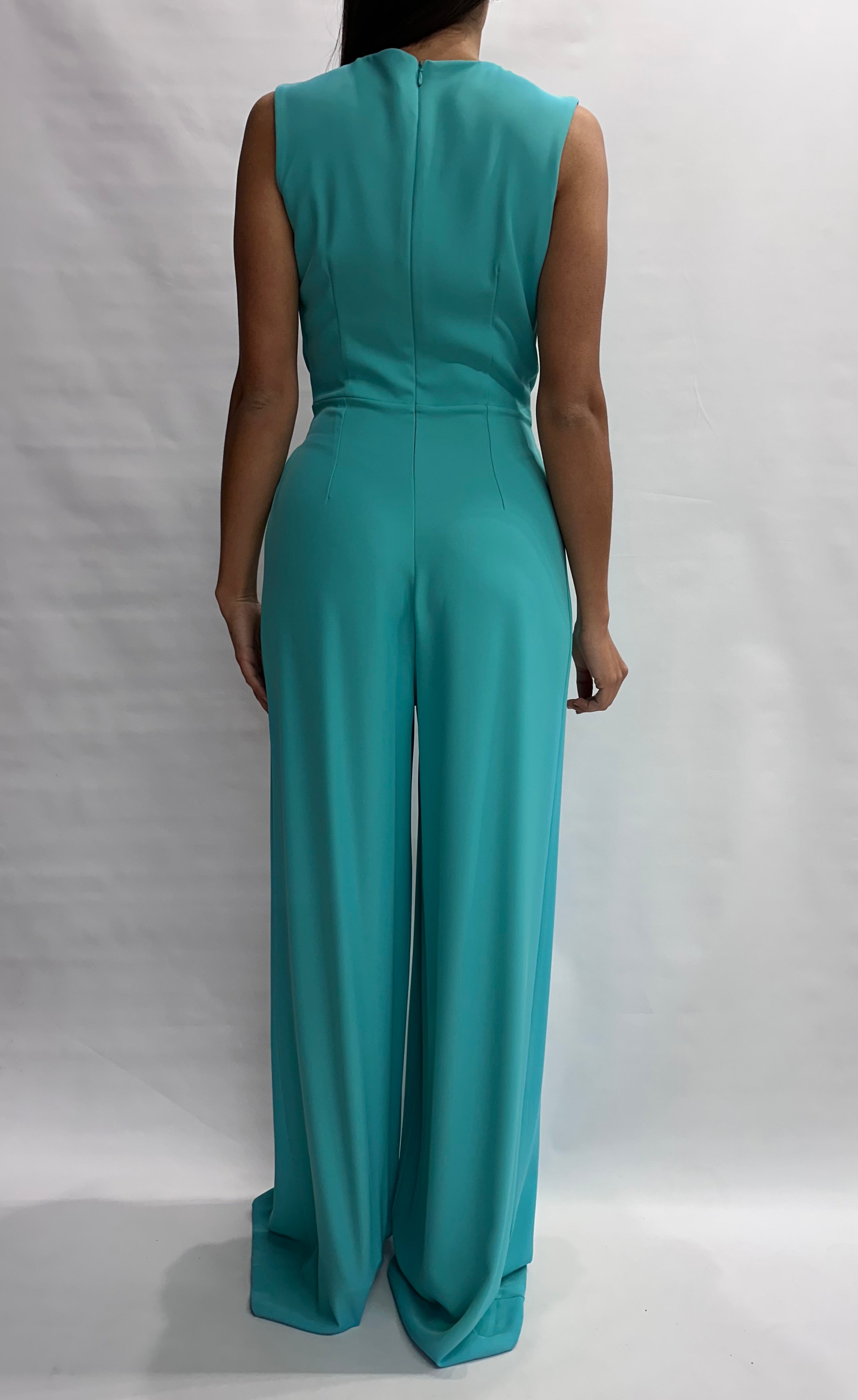Tuta RINASCIMENTO lunga in fluido, con scollo a "V" e cintura in dotazione - COD: CFC0129243003