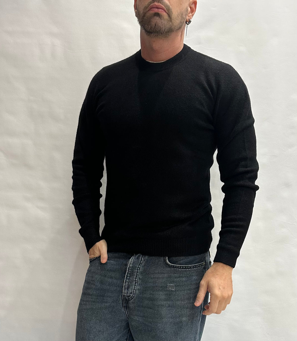 Maglione XAGON MAN girocollo, liscio e morbido al tatto, vestibilità asciutta elasticizzata, Cod: 248GR