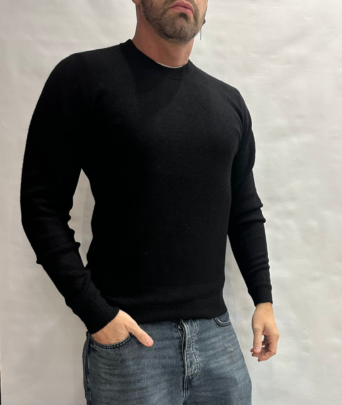 Maglione XAGON MAN girocollo, liscio e morbido al tatto, vestibilità asciutta elasticizzata, Cod: 248GR
