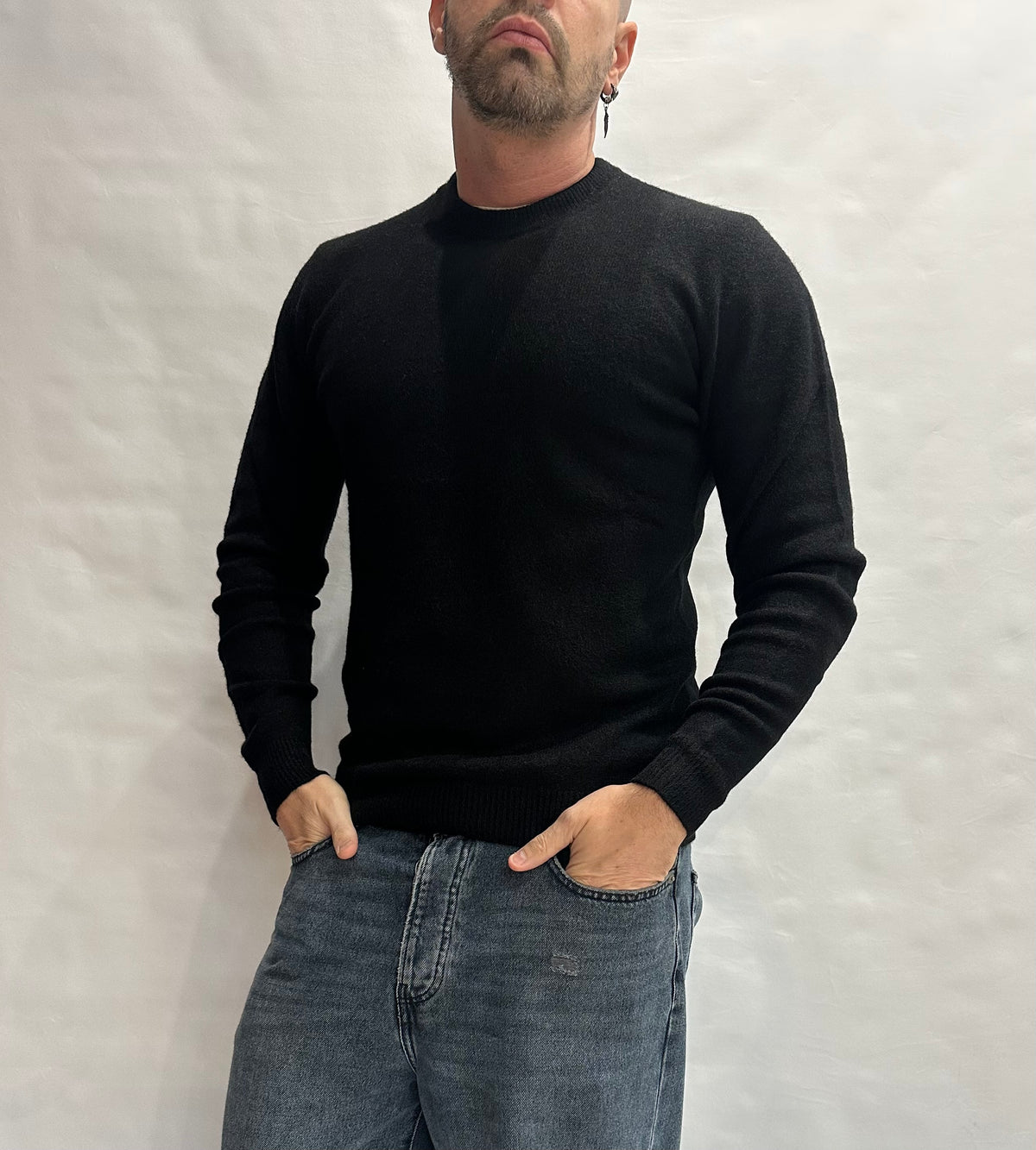 Maglione XAGON MAN girocollo, liscio e morbido al tatto, vestibilità asciutta elasticizzata, Cod: 248GR