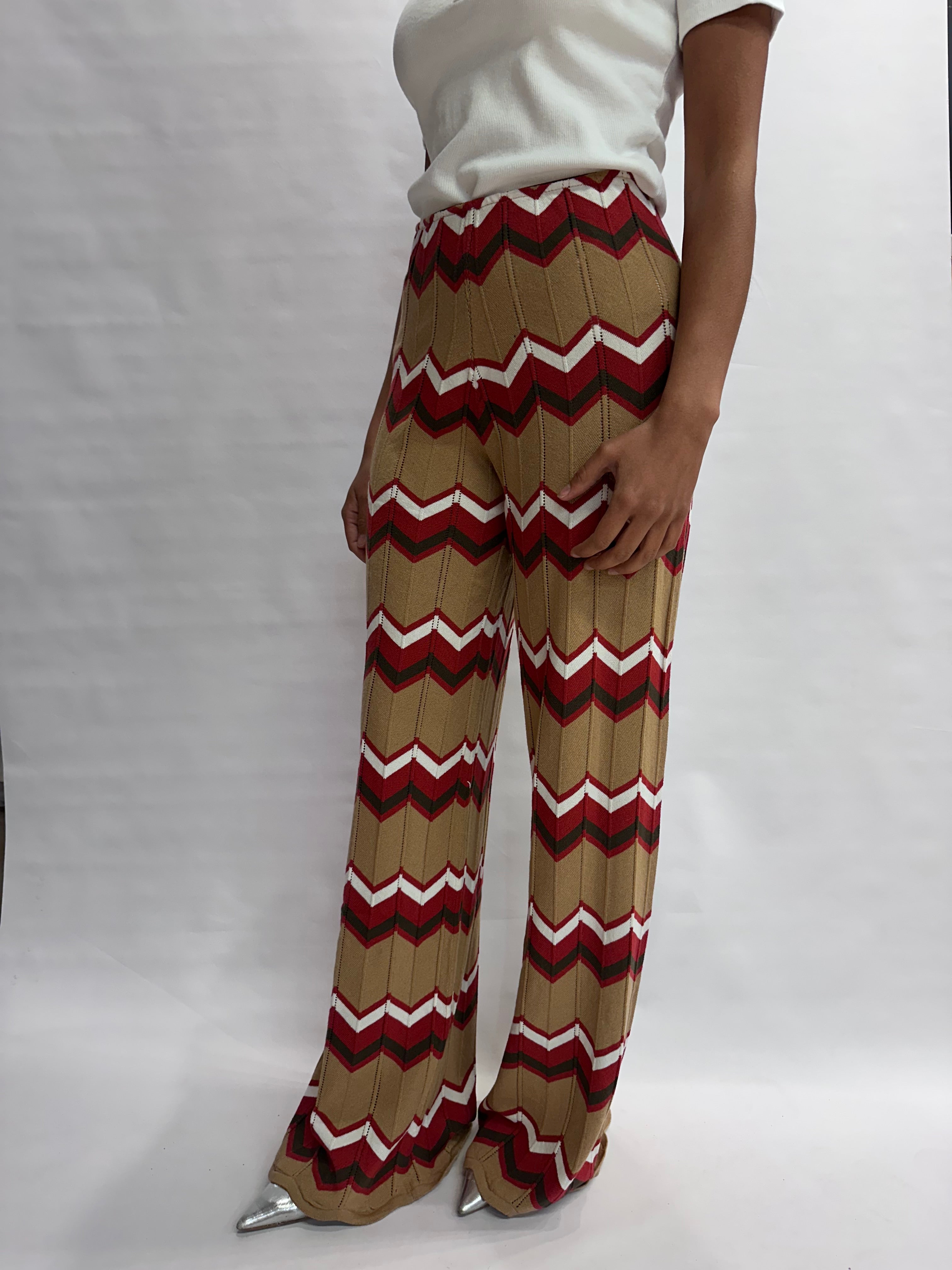Coordinato TENSIONE IN in cotone trama zig-zag composto da pantalone e cardigan , COD: 40A414 E 05A414