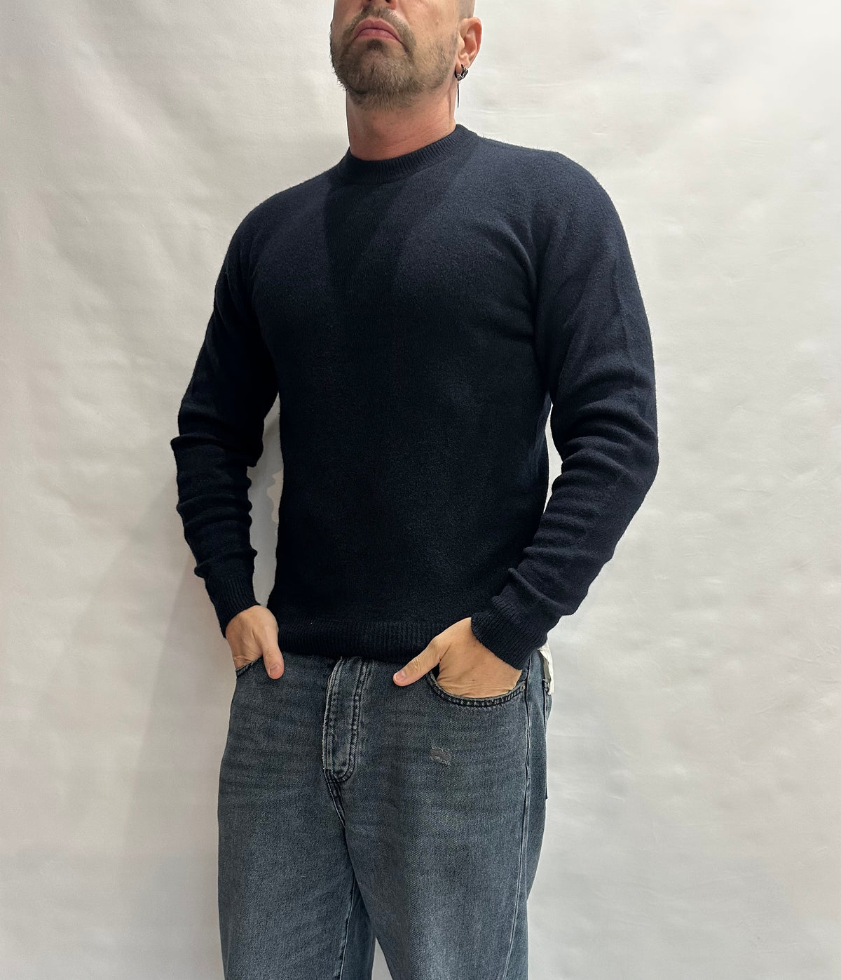 Maglione XAGON MAN girocollo, liscio e morbido al tatto, vestibilità asciutta elasticizzata, Cod: 248GR