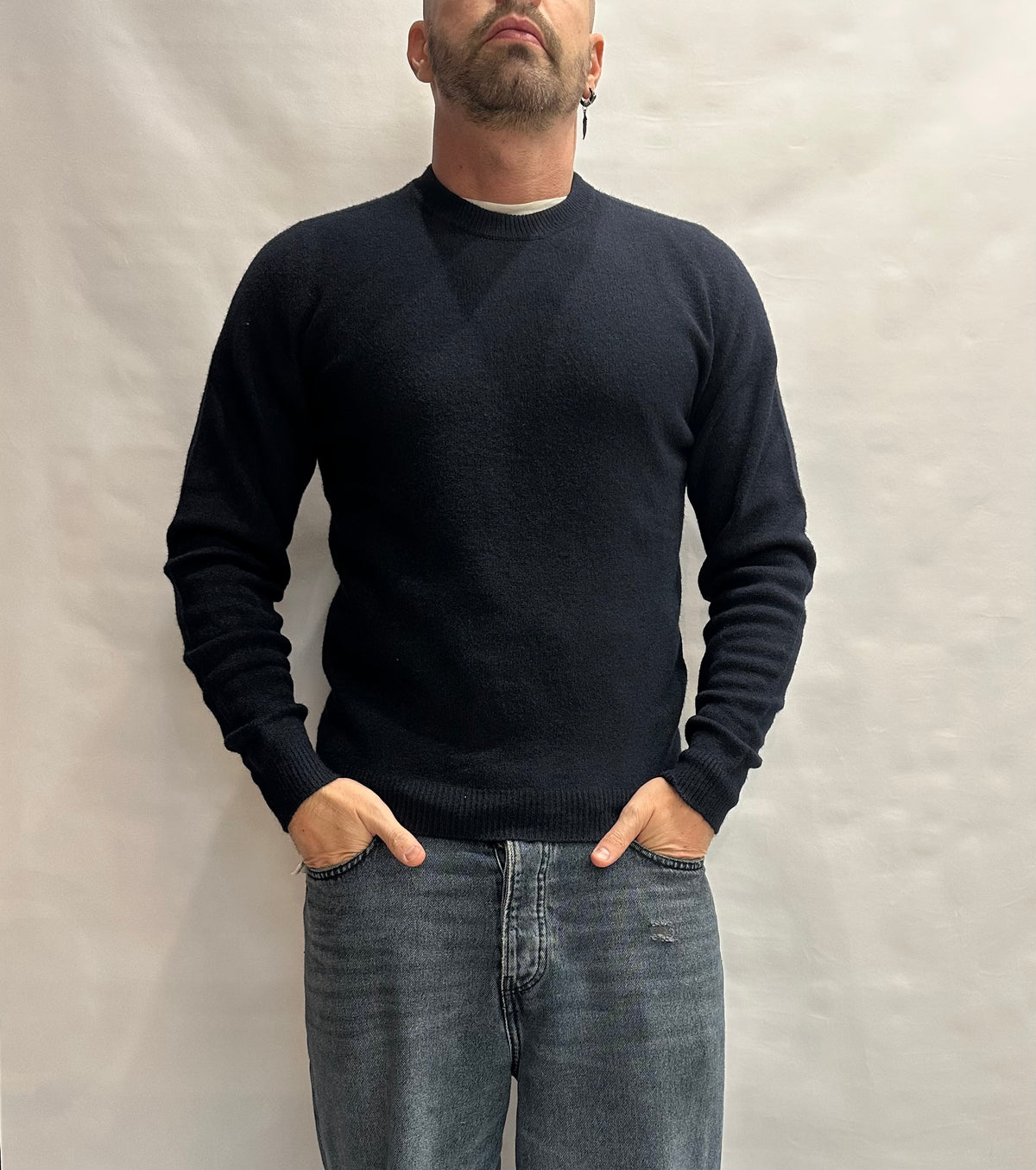 Maglione XAGON MAN girocollo, liscio e morbido al tatto, vestibilità asciutta elasticizzata, Cod: 248GR