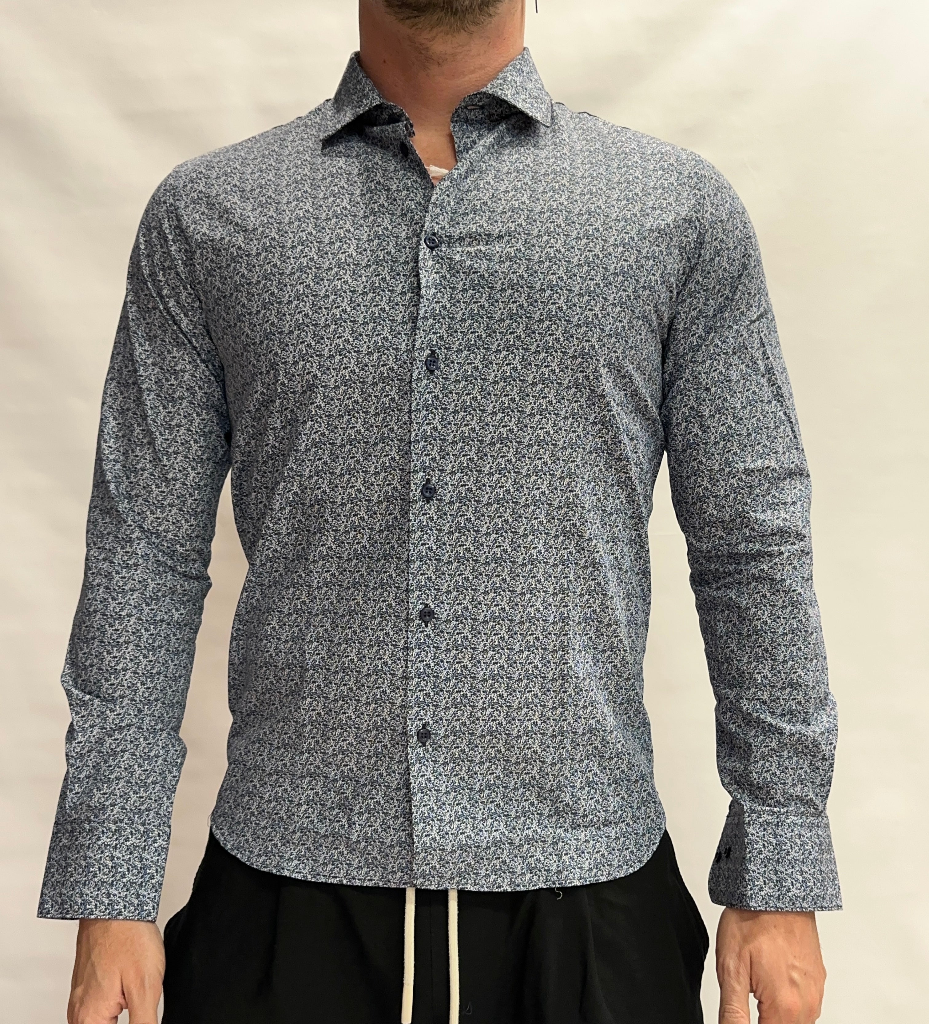 Camicia SL56 100% Cotone trama a piccole rose - Cod: GERA