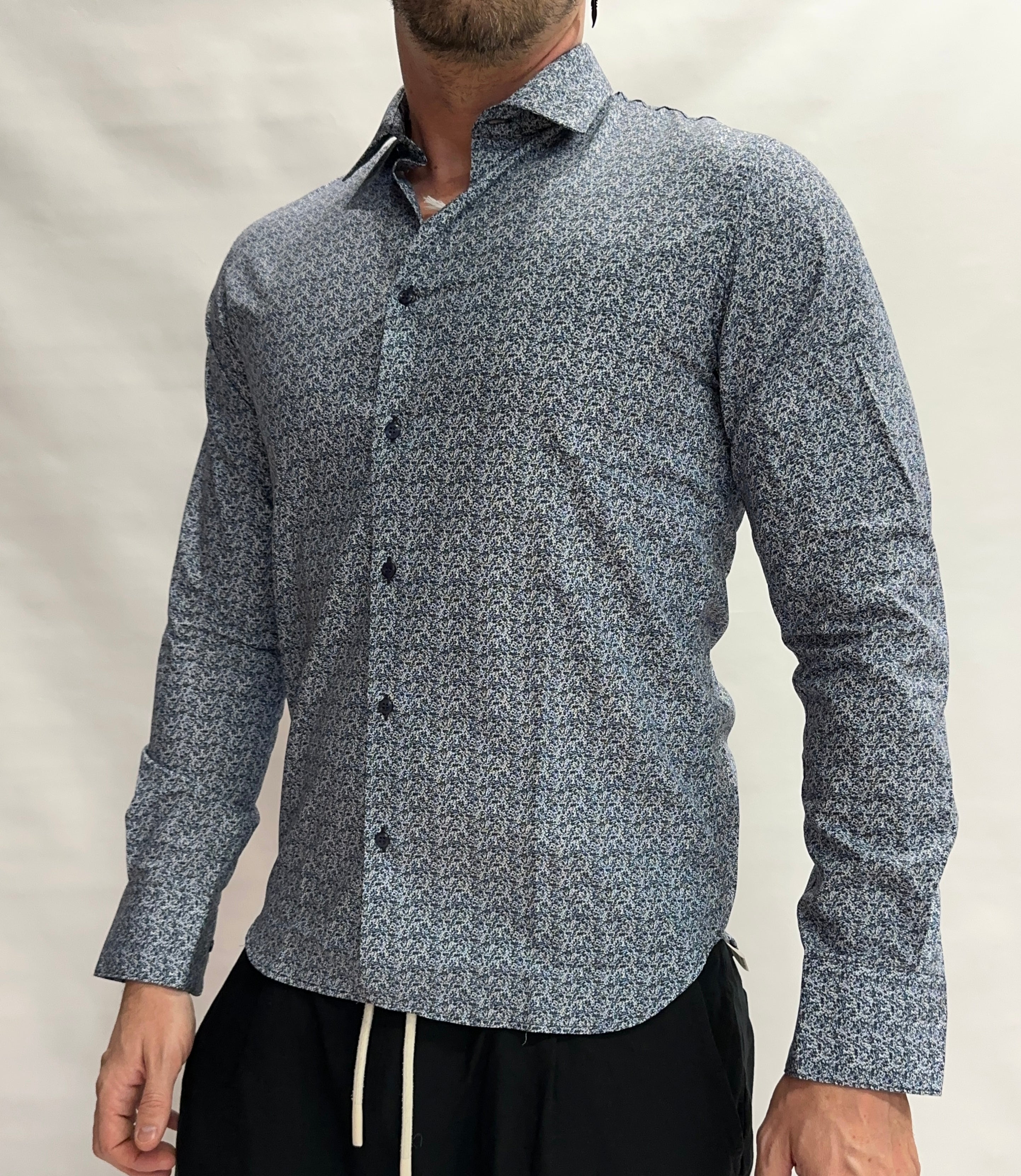 Camicia SL56 100% Cotone trama a piccole rose - Cod: GERA