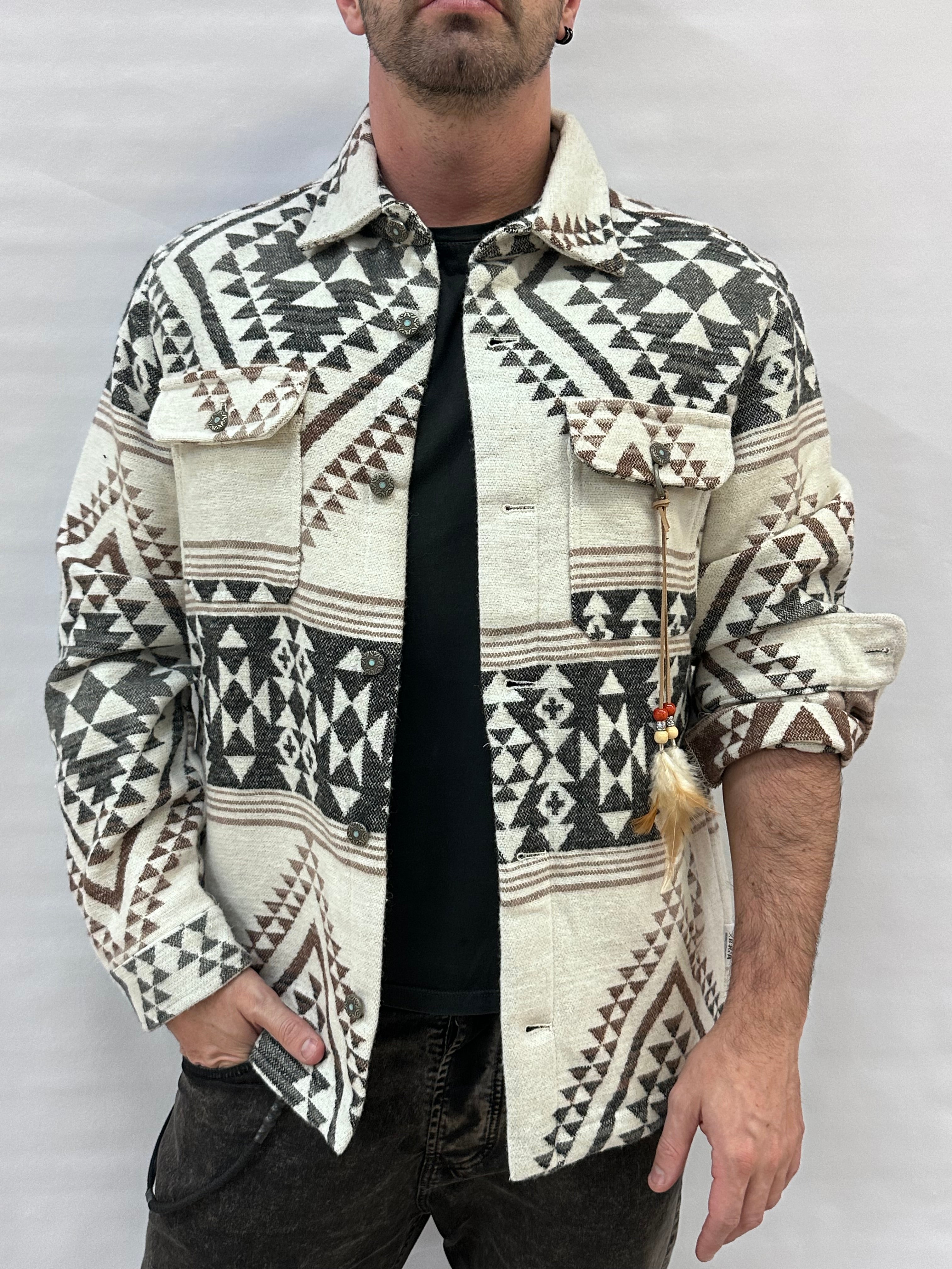 Camiciona/Sahariana BERNA con trama azteca - Cod: 25229030